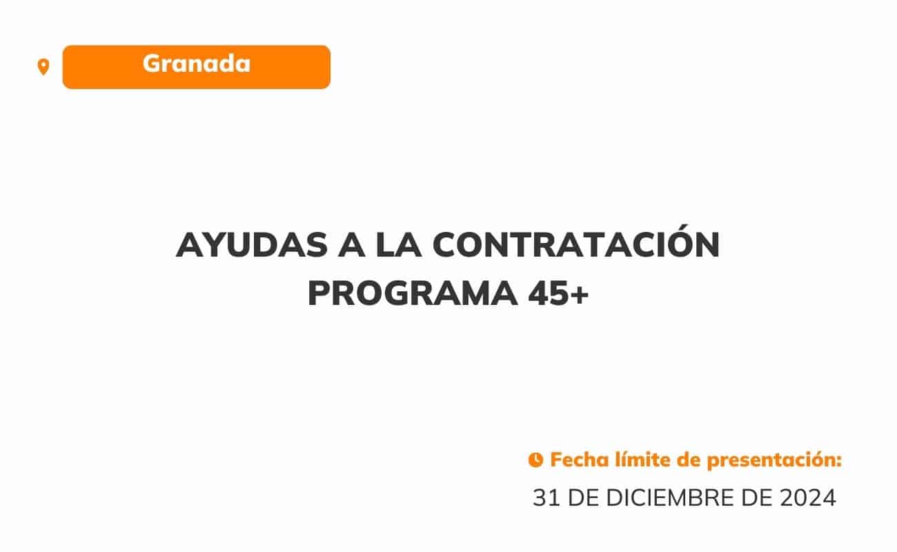 Ayudas a la contratación PROGRAMA 45+