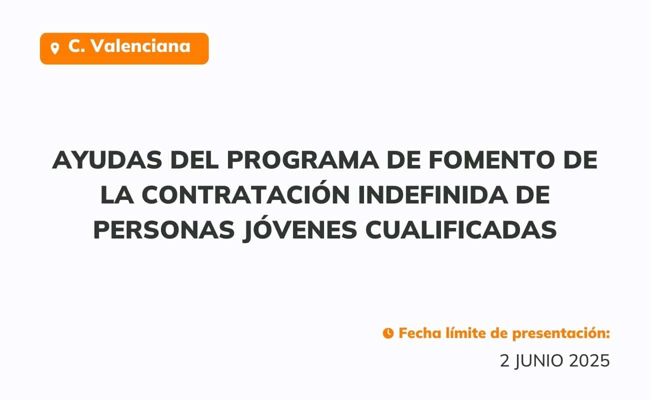 Ayudas del programa de fomento de la contratación indefinida de personas jóvenes cualificadas