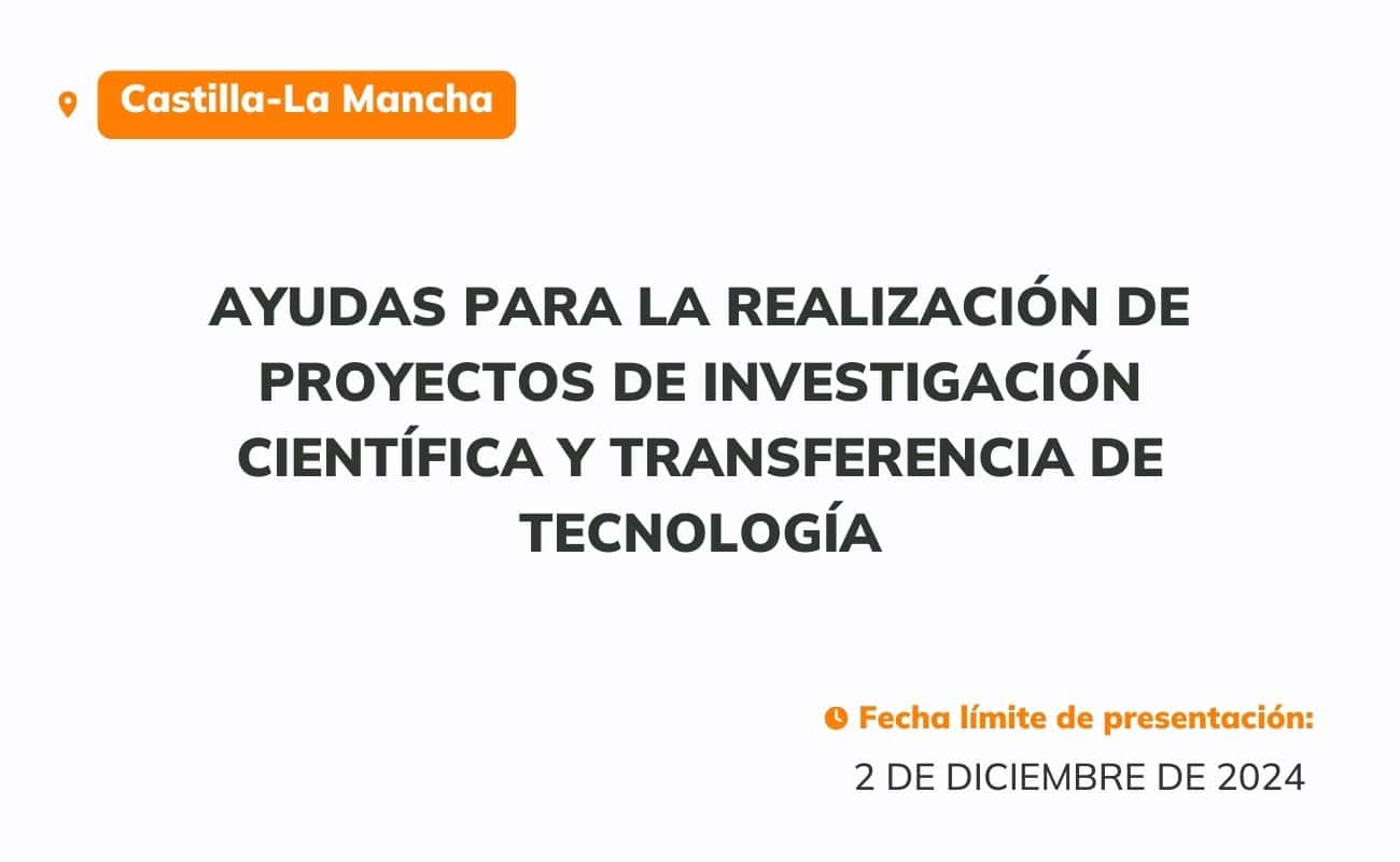 Ayudas para la realización de proyectos de investigación científica y transferencia de tecnología