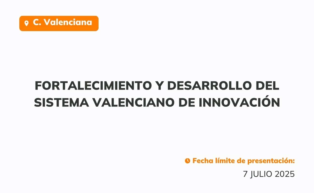 Fortalecimiento y desarrollo del sistema valenciano de innovación