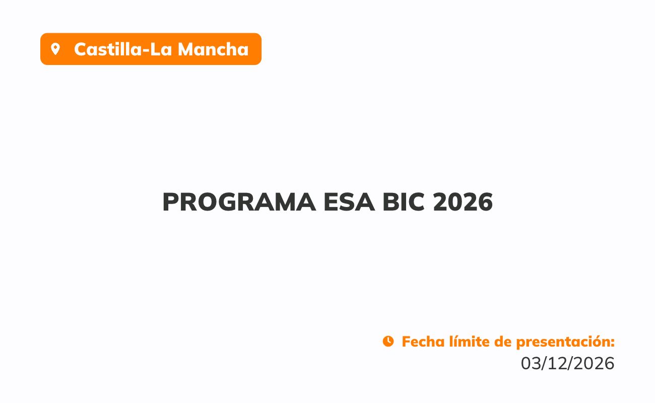 Programa ESA BIC 2026