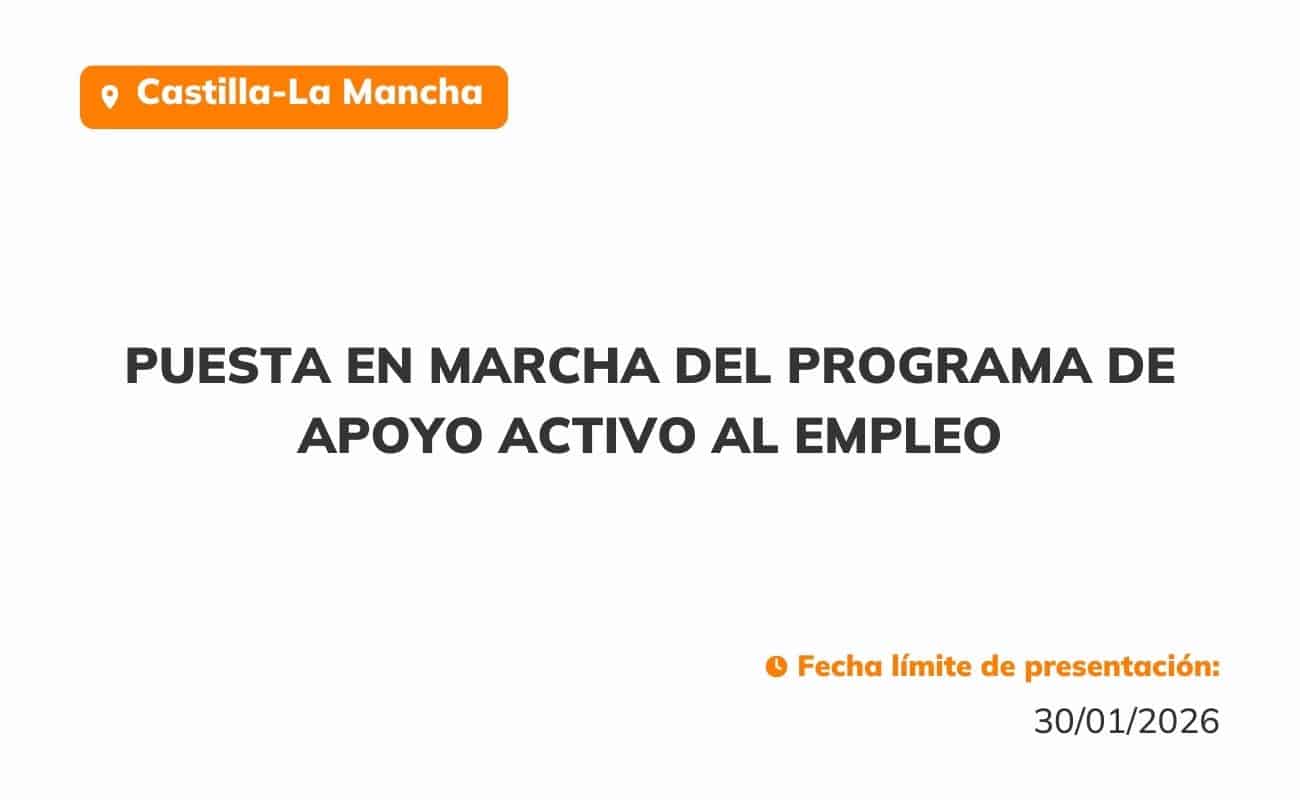 puesta en marcha del programa de apoyo activo al empleo